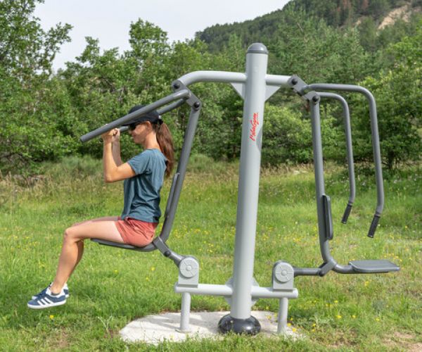 camping dans les alpes espace fitness extérieur